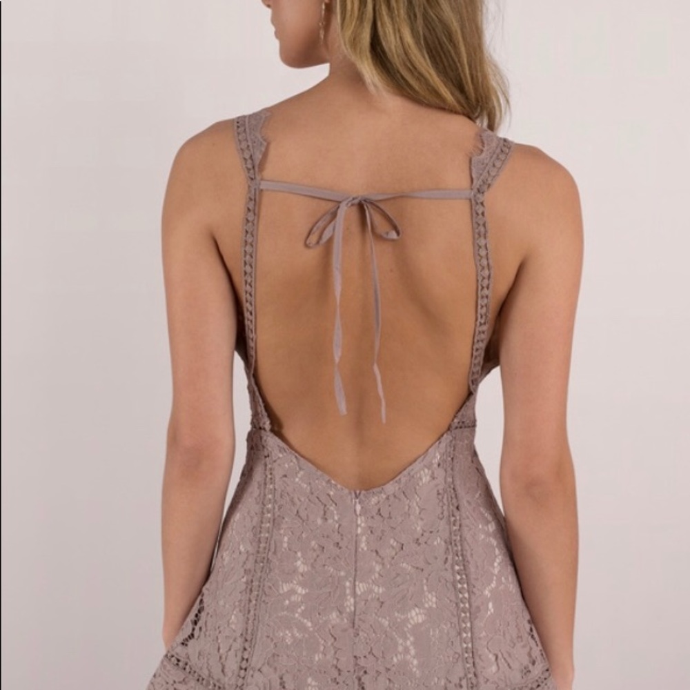 NEW BRIELLE MAUVE LACE SKATER DRESS